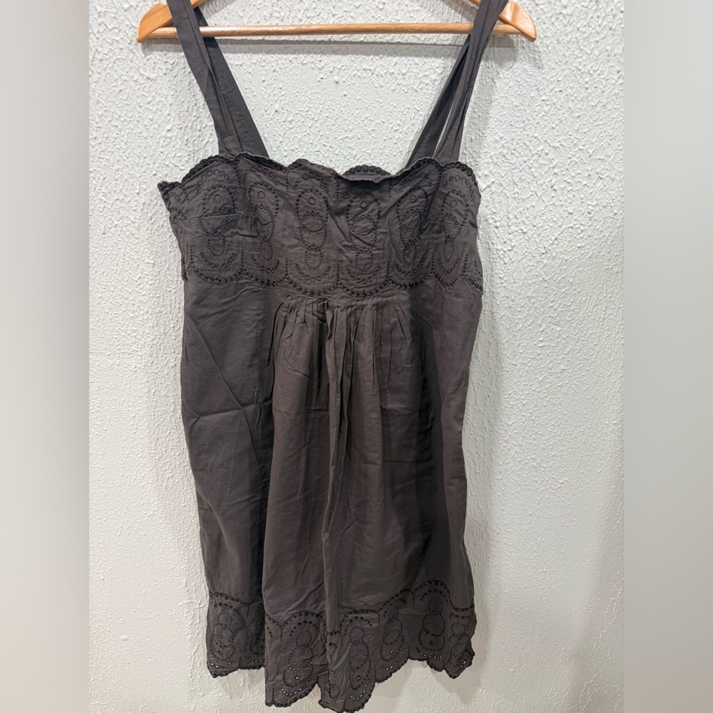 New York & Company Women’s Size 8 Black Embroidered Top Gothic Dress